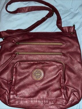 Stone & Co. Burgundy Stone River Irene Crossbody Hobo Bag - Excellent Condition